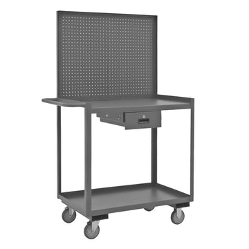 Durham Mfg RSC-2436-2-PB-1DR-95 Mobile Workstation, 24 1/4" x 42 1/4", Gray - Default Title