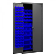 Durham Mfg 2500-138B Bin Storage Cabinet, 36" Wide - Blue Gray
