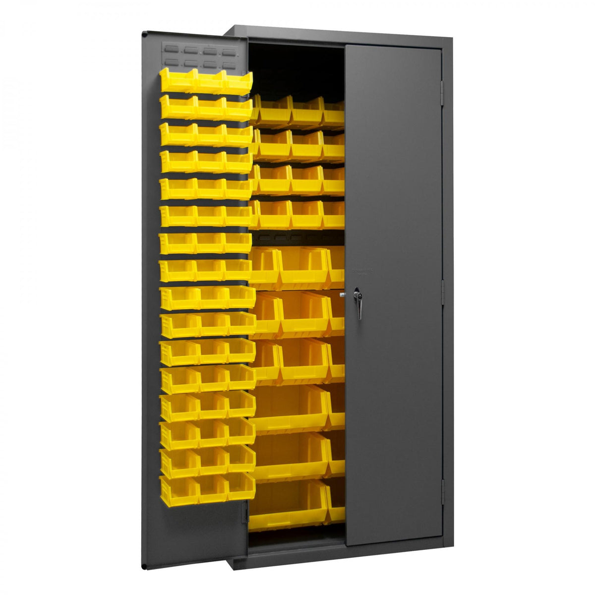 Durham Mfg 2500-138B Bin Storage Cabinet, 36" Wide - Gray Yellow