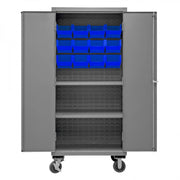 Durham Mfg 2501M-BLP-12-2S Bin Storage Cabinet, 1,000" - Blue Gray