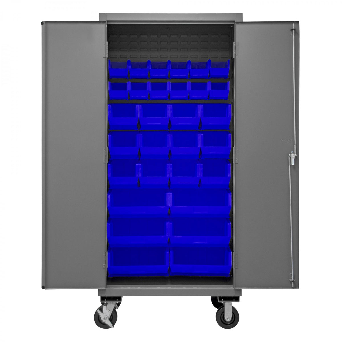 Durham Mfg 2501M-BLP-30 Bin Storage Cabinet, 36" Wide - Blue Gray