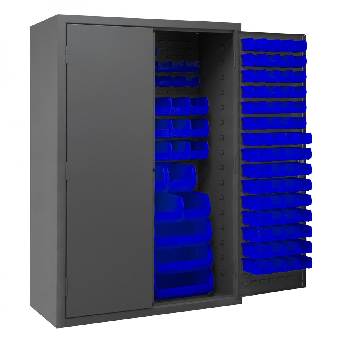 Durham Mfg 2502-186 Bin Storage Cabinet, 48" Wide - Blue Gray