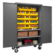 Durham Mfg 2502M-BLP-18-2S Bin Storage Cabinet, 1,000" - Gray Yellow
