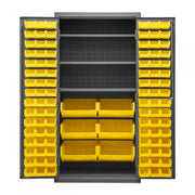 Durham Mfg 2501-BDLP-102-3S Bin Storage Cabinet, 3,750" - Gray Yellow