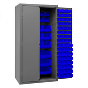 Durham Mfg 2501-BDLP-126 Bin Storage Cabinet, 36" Wide - Blue Gray