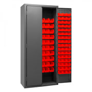 Durham Mfg 2603-156B Bin Storage Cabinet, 36" Wide - Gray Red
