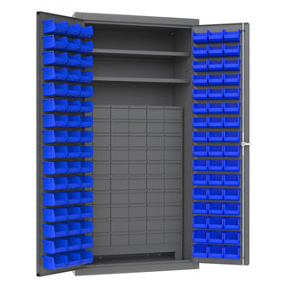 Durham Mfg 3501-DLP-60DR11-96 Bin Storage Cabinet, 36" Wide - Blue Gray