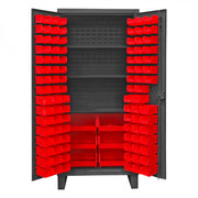 Durham Mfg HDC36-102 Steel Bin Storage Cabinet, 36" Wide - Gray Red