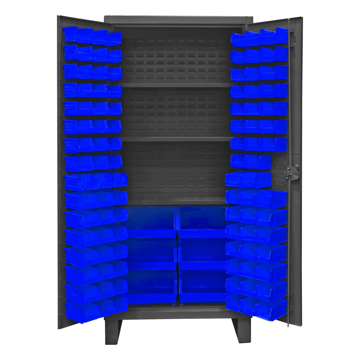 Durham Mfg HDC36-102 Steel Bin Storage Cabinet, 36" Wide - Blue Gray