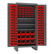 Durham Mfg HDC36-108 Bin Storage Cabinet, 36" Wide - Gray Red