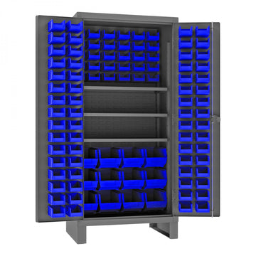 Durham Mfg HDC36-108 Bin Storage Cabinet, 36" Wide - Blue Gray