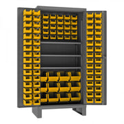 Durham Mfg HDC36-108 Bin Storage Cabinet, 36" Wide - Gray Yellow