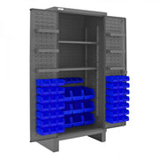 Durham Mfg HDC36-60 Steel Bin Storage Cabinet, 36" Wide - Blue Gray