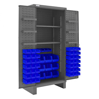 Durham Mfg HDC36-60 Steel Bin Storage Cabinet, 36" Wide - Blue Gray