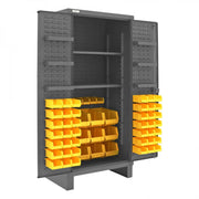 Durham Mfg HDC36-60 Steel Bin Storage Cabinet, 36" Wide - Gray Yellow