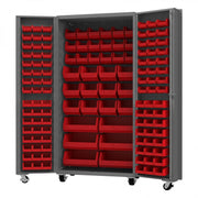 Durham Mfg DCM36-BDLP-132 Bin Storage Cabinet, 36" Wide - Gray Red