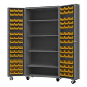 Durham Mfg DCM36-BDLP-96-4S Bin Storage Cabinet, 36" Wide - Gray Yellow