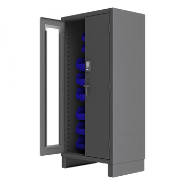 Durham Mfg 3702CXC-30B Bin Storage Cabinet, 36" Wide - Blue Gray