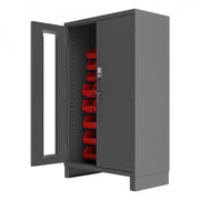 Durham Mfg 3703CXC-42B Bin Storage Cabinet, 48" Wide - Gray Red