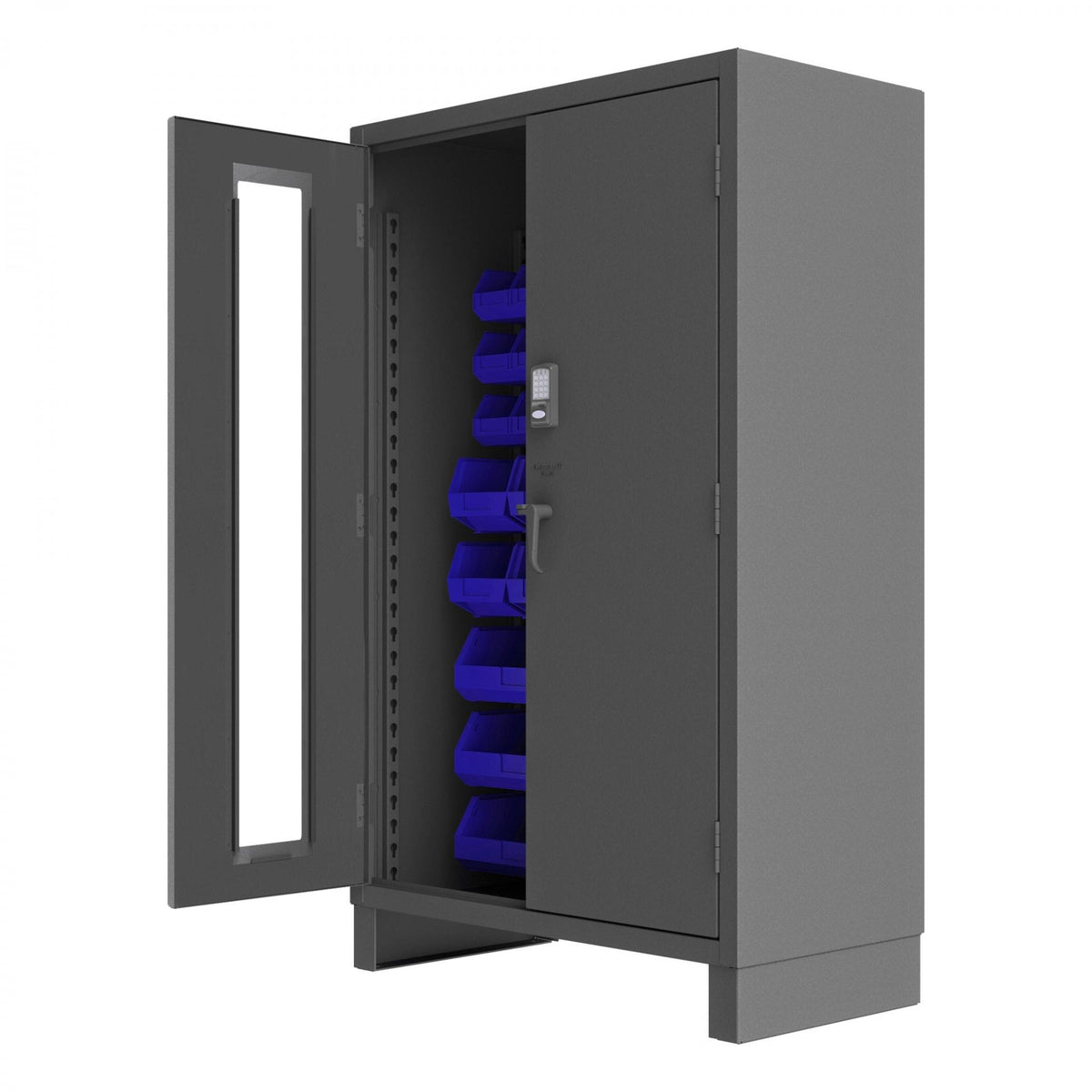 Durham Mfg 3703CXC-42B Bin Storage Cabinet, 48" Wide - Blue Gray