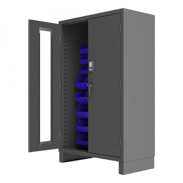 Durham Mfg 3703CXC-42B Bin Storage Cabinet, 48" Wide - Blue Gray