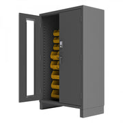 Durham Mfg 3703CXC-42B Bin Storage Cabinet, 48" Wide - Gray Yellow