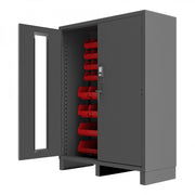 Durham Mfg 3704CXC-54B Bin Storage Cabinet, 60" Wide - Gray Red