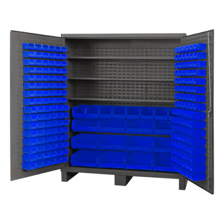 Durham Mfg SSC-722484-BDLP Bin Storage Cabinet, 72" Wide - Blue Gray