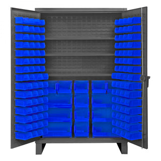 Durham Mfg HDC48-134 Bin Storage Cabinet, 48" Wide - Blue Gray