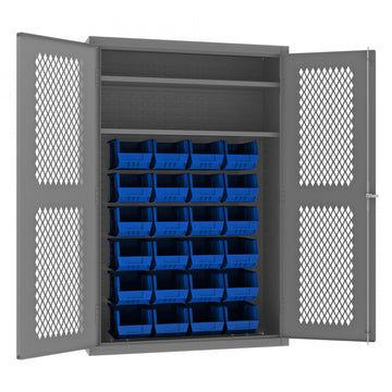 Durham Mfg EMDC-481872-24B-2S-5295 Steel Bin Storage Cabinet, 48" Wide - Default Title