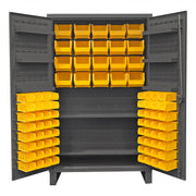 Durham Mfg HDC48-84 Steel Bin Storage Cabinet, 48" Wide - Gray Yellow