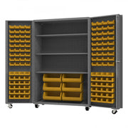 Durham Mfg DCM48-BDLP-126-3S Bin Storage Cabinet, 48" Wide - Gray Yellow