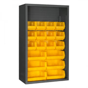 Durham Mfg 5002-18 Bin Rack, 36" Wide - Gray Yellow
