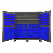Durham Mfg HDC72-192 Steel Bin Storage Cabinet, 72" Wide - Blue Gray