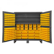 Durham Mfg HDC72-192 Steel Bin Storage Cabinet, 72" Wide - Gray Yellow