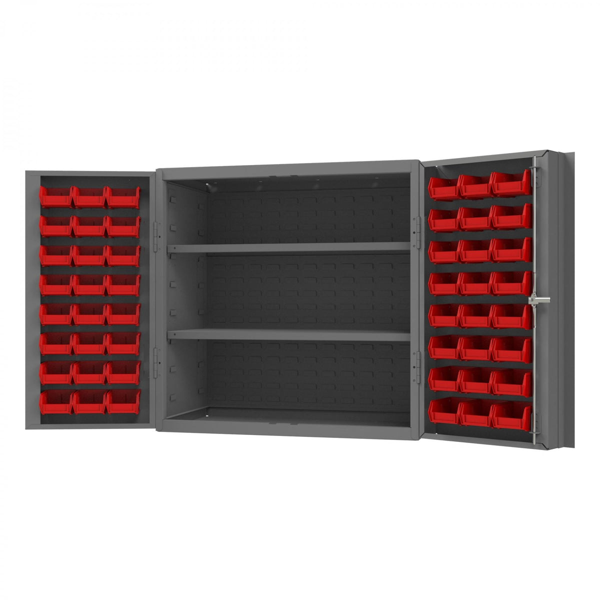 Durham Mfg DC-243636-48-2S Bin Storage Cabinet, 2,500" - Gray Red