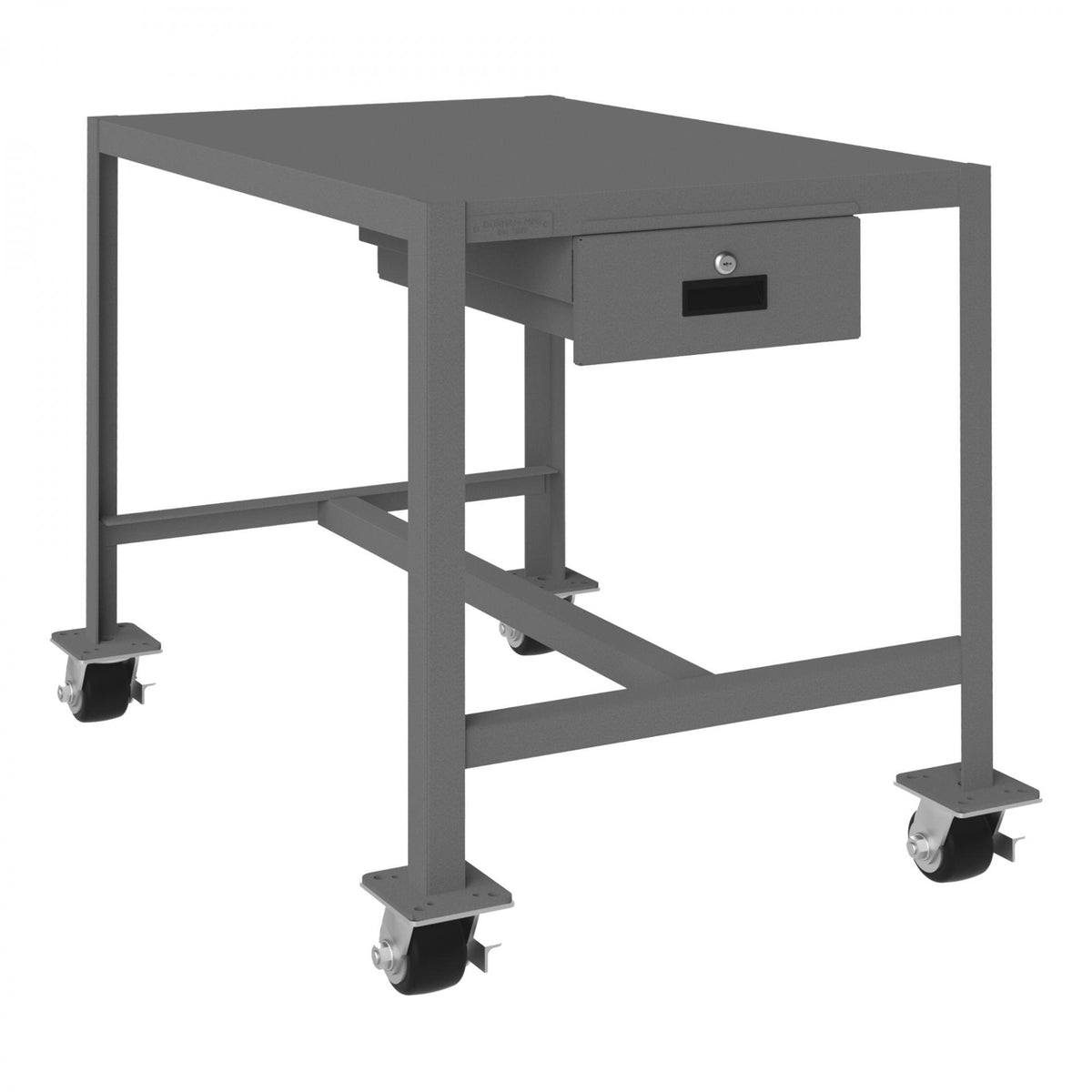 Durham Mfg Machine Table, 30 1/4" High, Gray - 24" x 36"