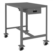 Durham Mfg Machine Table, 36 1/4" High, Gray - 24" x 36"