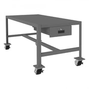 Durham Mfg Machine Table, 24 1/4" High, Gray - 24" x 48"