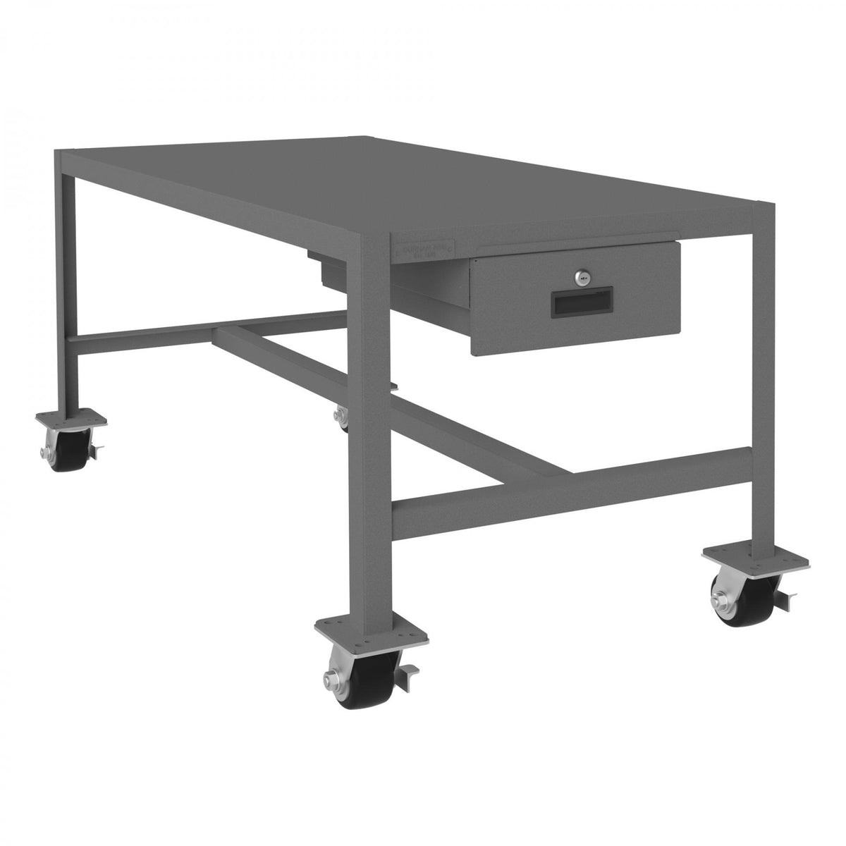 Durham Mfg Machine Table, 24 1/4" High, Gray - 24" x 48"