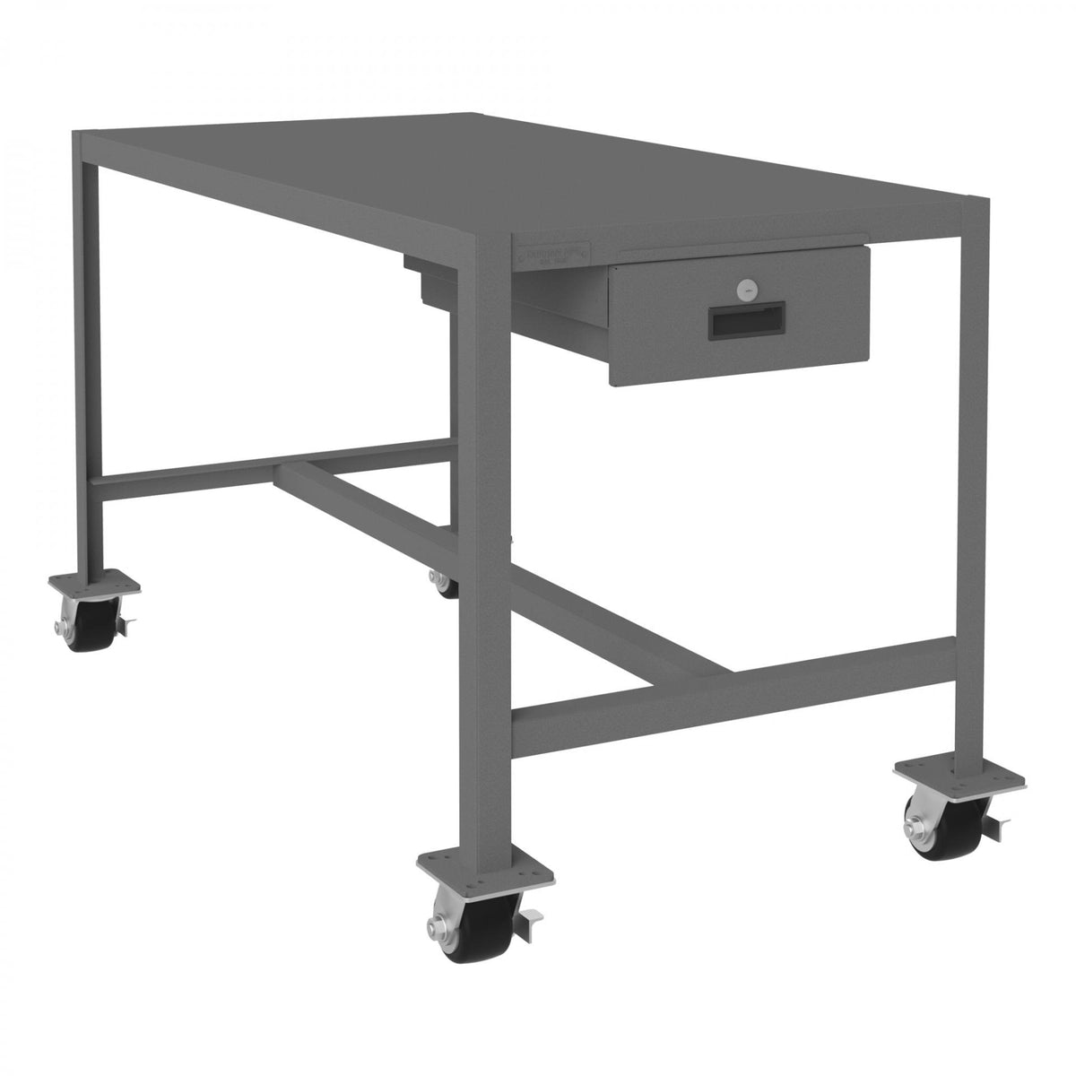 Durham Mfg Machine Table, 30 1/4" High, Gray - 24" x 48"