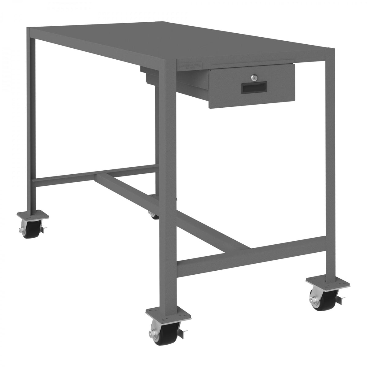 Durham Mfg Machine Table, 36 1/4" High, Gray - 24" x 48"