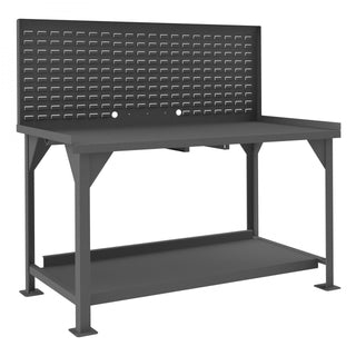 Durham Mfg DWB Workbench, 57 5/8" High, Gray - 30" x 60"