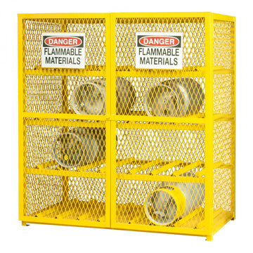 Durham Mfg EGCC16-50 Gas Cylinder Cabinet, 16 Gas Cylinders, Yellow - Default Title