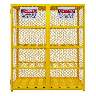 Durham Mfg EGCC16-SC-50 Gas Cylinder Cabinet, 16 Gas Cylinders, Yellow - Default Title