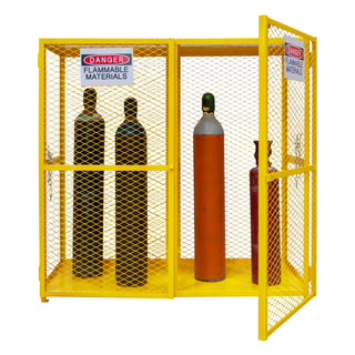 Durham Mfg EGCVC20-50 Gas Cylinder Cabinet, 20 Gas Cylinders, Yellow - Default Title