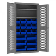 Durham Mfg EMDC-361872-18B-2S Bin Storage Cabinet, 2,500" - Blue Gray