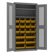 Durham Mfg EMDC-361872-18B-2S Bin Storage Cabinet, 2,500" - Gray Yellow