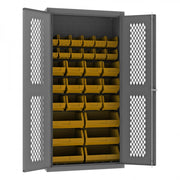 Durham Mfg EMDC-362472-30B Bin Storage Cabinet, 36" Wide - Gray Yellow