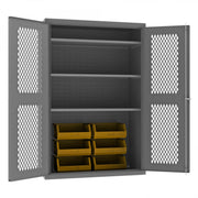 Durham Mfg EMDC-482472-6B-3S Bin Storage Cabinet, 2,250" - Gray Yellow